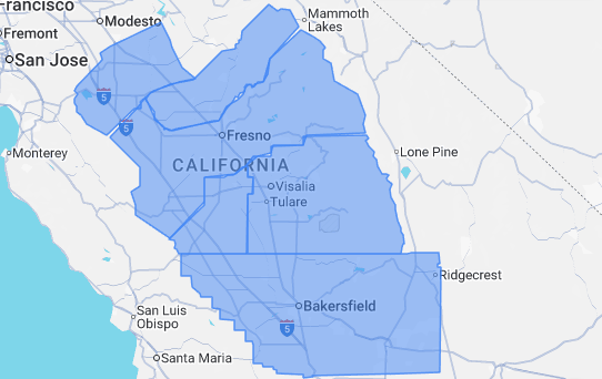 On-Site Portables Luxury Restroom Trailer Rentals Reedley Fresno Visalia CA Service Areas 1